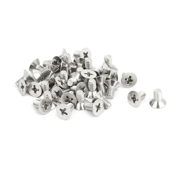 Tornillo de máquina de cabeza avellanada Phillips de acero inoxidable 316 M4x8mm 40 piezas