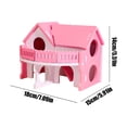 thumbnail image 5 of Wooden Hamster House with Balcony,Small Pet Playground and Shelter for Hamsters and Gerbils,Multicolor, 5 of 8