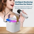 thumbnail image 3 of Máquina de Karaoke Con Micrófono Inalámbrico Portátil para adultos para niños bt karaoke altavoz rgb luces admite altavoz de tarjeta tf tipo c auriculares auxínnon monitoreo, 3 of 7