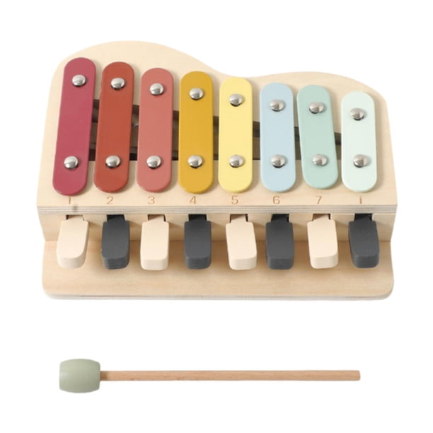 Xilófono de madera, juguete musical, juguete educativo, instrumento de percusión para niños pequeños, para guardería, sala de juegos, preescolar, etc.