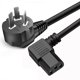 thumbnail image 1 of Long elbow power cord national standard suffix 90 degree 10A three-plug power cord, 1 of 4