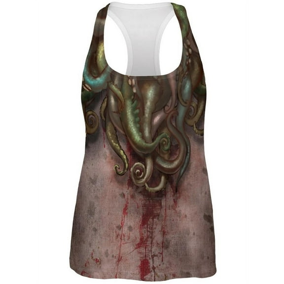 Cthulhu Greater God Tentacles All Over Womens Work Out Tank Top - Small