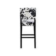 thumbnail image 5 of Linon Corey 30" Cow Print Bar Stool with Frame in Black Wood, 5 of 15