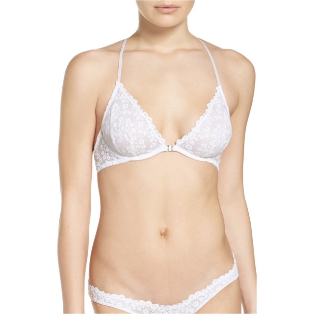 Free People Womens Aphrodite Racerback Bra, Blanco, 32D