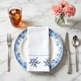 thumbnail image 1 of MTBLYS White Napkins with Blue Floral for Dining Table Decor, 1 of 8