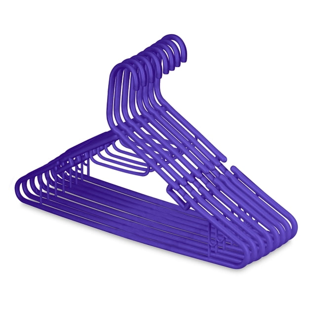 Ganchos para Ropa de Niños | Ganchos de Plástico Premium para Colgar Ropa de Niño, Niña y Bebé | Gruesos, Resistentes y Duraderos | Paquete de 40 Perchas para Ropa Infantil color Morado