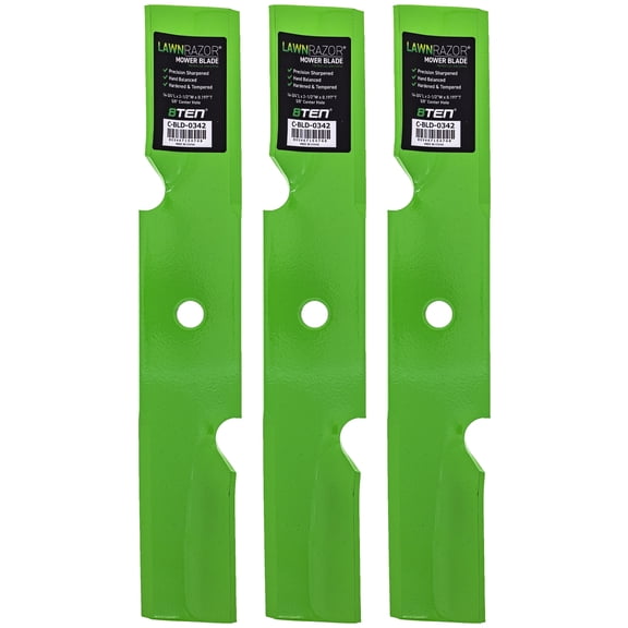 LawnRAZOR Blade for Scag 42 inch Deck 483014 Notched High Lift 3 Pack 810-CBL2564D