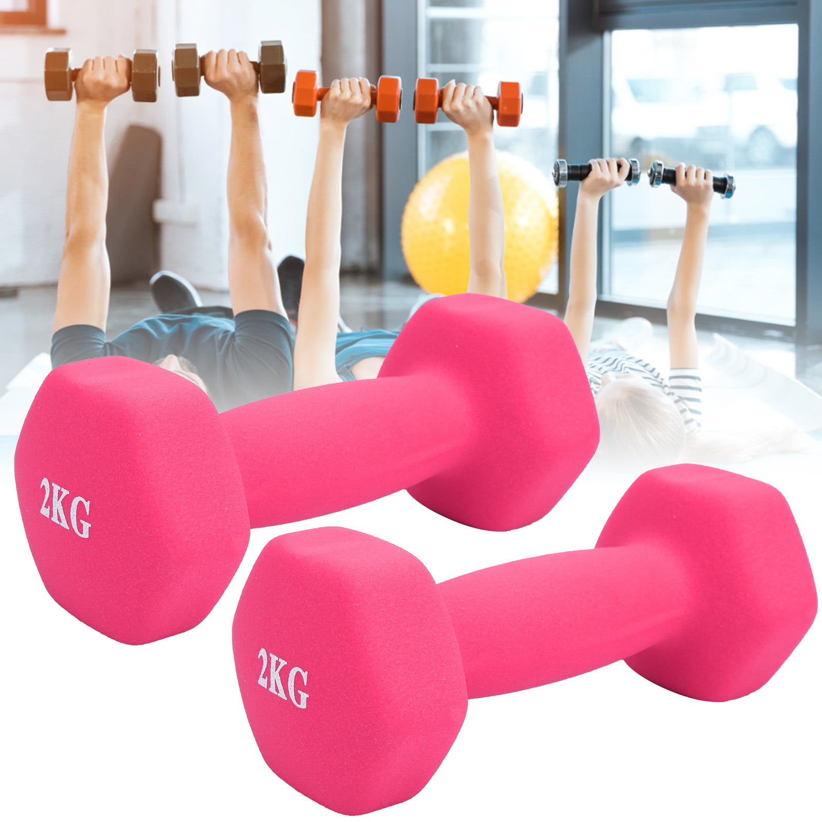 2X Fitness Neoprene Dumbbell Hand Weights Gym Exercise Iron Dumbells Ladies/Mens 