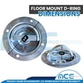 thumbnail image 5 of Mega Cargo Control Mega Cargo Control Rotated Floor Mount Round Tie-Down D Ring - (10-Pack) WLL: 2000 lbs, 5 of 7