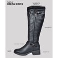 thumbnail image 5 of Botas DREAM PAIRS Altas hasta la Rodilla con Pantorrilla Ancha y Tacón Bajo Camel, 5 of 5