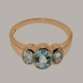 thumbnail image 5 of LBG British Made 18k Rose Gold Natural Aquamarine Womens Statement Ring - 33 size options - Size 6.75, 5 of 6