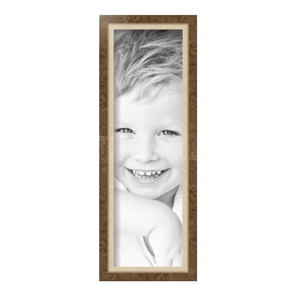ArtToFrames 5" x 16" Taupe with Silver Lip Picture Frame, 5x16 inch Multi Wood Poster Frame (WOM-4986), Pack