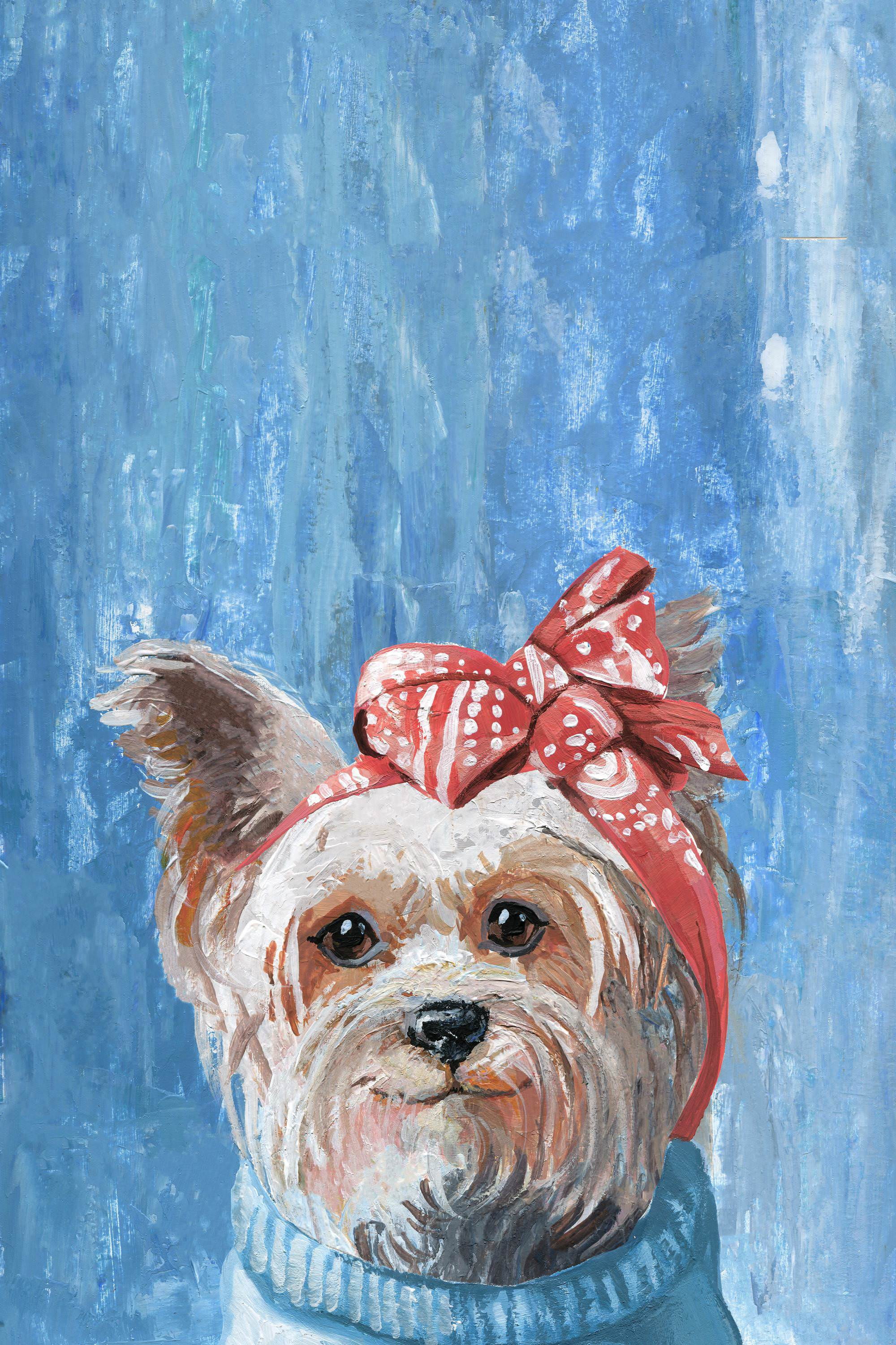 Marmont Hill "Pups in Lace" Painting Print on Wrapped Canvas
