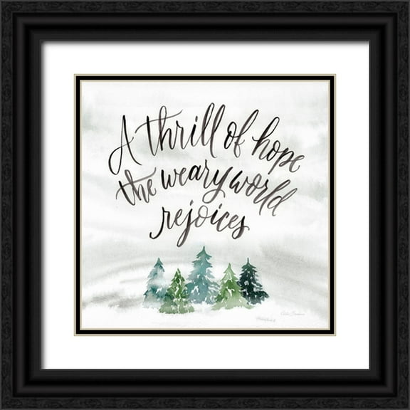 Brockmon, Kristen 12x12 Black Ornate Wood Framed with Double Matting Museum Art Print Titled - Thrill of Hope