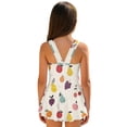 thumbnail image 2 of Uourmeti Girls' One Piece Skirted Swimsuit, Hand-drawn Fruit Print | Quick Dry Stretch Swim Dress for Beach, Pool & Summer Vacation, 2 of 8