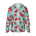 thumbnail image 1 of Lsque Watermelon Pattern UPF 50+ Lightweight Sun Protection Men's Women's Long Sleeve Shirt, Hoodie Performance -XX-Large, 1 of 7
