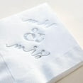 thumbnail image 2 of Classic Mr and Mrs Cocktail Party Napkins - White and Silver, Set of 20, 2 of 8
