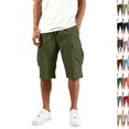 thumbnail image 2 of Cargo Shorts for Men Summer Knee Length Casual Stretch Drawstring Pant Solid Loose Fit Workout Hiking Athletic Shorts Army Green XL, 2 of 10