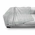 thumbnail image 2 of Waves Soft Flannel Fleece Throw Blanket, Outline Sea Scene Hand Drawn Tropic Coast Exotic Ocean Shore Outdoors Illustration, Cozy Plush for Indoor and Outdoor Use, 70" x 90", Blue White, by Ambesonne, 2 of 5
