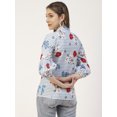 thumbnail image 2 of Moomaya Printed Womens Cotton Top, Mandarin Casual Long Sleeves Summer Wear Formal Top, 2 of 8