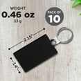 thumbnail image 5 of Rectangle Soft Keychains Set of 10, Bulk Pack - Perfect for Home, Tradeshows, Other Events - Black, 5 of 5