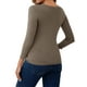 thumbnail image 3 of INSPIRE CHIC Camisetas de Maternidad con Fruncidos de Mujer, Camisas de Manga Larga, Blusas Casuales, Camiseta Básica Ropa 2025 Color Camel Mediana, 3 of 6