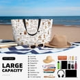 thumbnail image 5 of Wukai Coffee Print Zipper Bag,large Beach Tote Bag,Waterproof Sandproof Bag,Grocery and Picnic Tote Travel Bag, 5 of 5