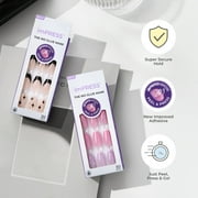 Impress Design Press On Nails , No Glue Needed, Light Pink, Petite Length, Squoval Shape, 30 Ct.