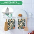 thumbnail image 4 of Yayeee Pot Holders Kitchen Heat Resistant with Pocket 7"x9.8" Cotton Oven Cooking Hot Pads, Flowers Cat, 4 of 7