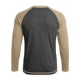 thumbnail image 6 of WIZUTIZ Men's Long Sleeve T-Shirt Color Block Raglan Sleeve Pullover Round Neck Stretchy Casual Top Polyester Viscose Spandex for Daily Outdoor Sports Wear Mens Fashion, 6 of 7