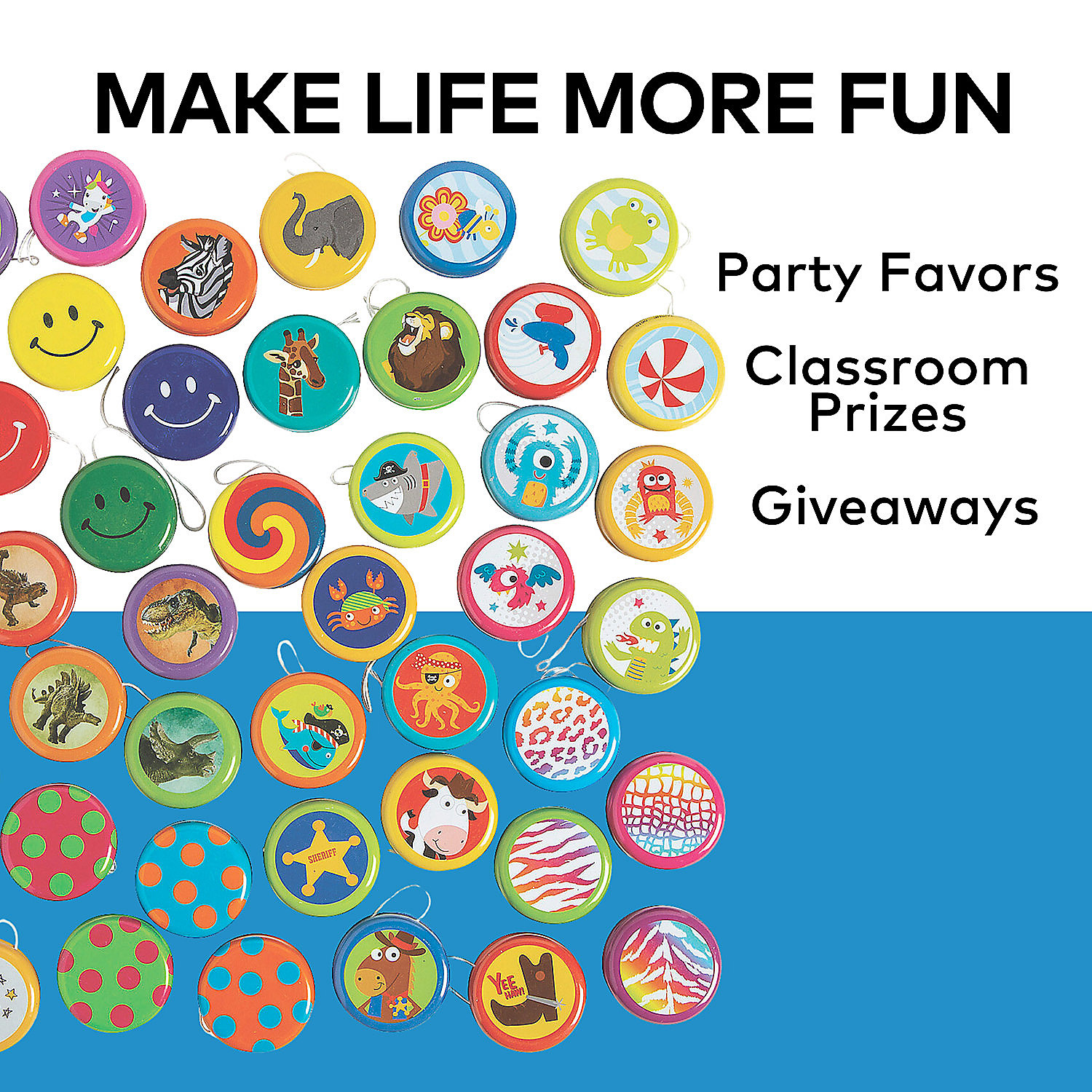 Bulk YoYo Assortment, Toys, Party Supplies, 144 Pieces