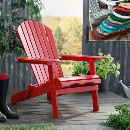 Cape Cod Foldable Red Adirondack Chair with Optional
