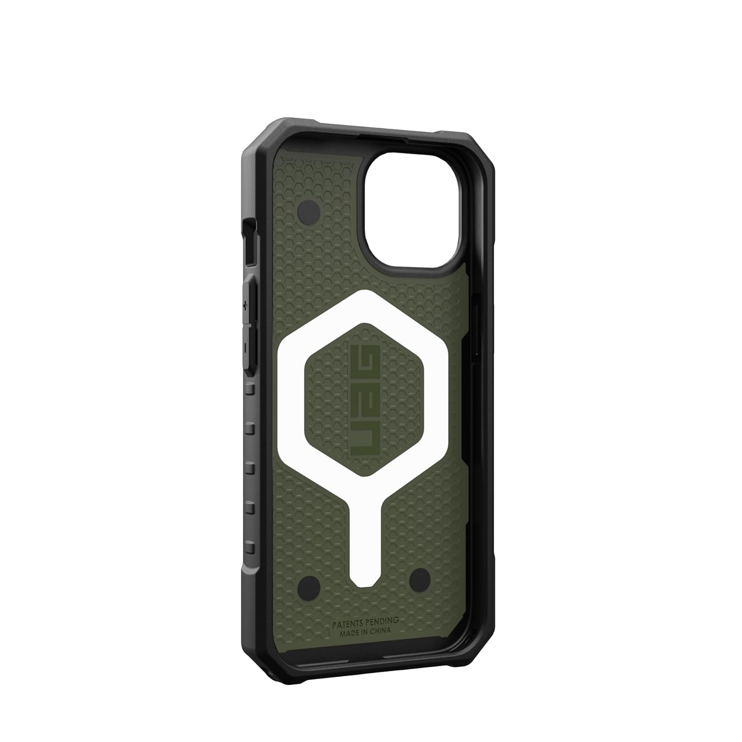 UAG iPhone 15 Case 6.1" Pathfinder Olive Drab Built-in Magnet Compatible with MagSafe Charging Rugged Military Grade Dropproof Protective Cover