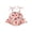 Pink, variant on Newborn Baby Girl 4th of July Outfit Patriotic Romper Dress Independent Day Clothes Cotton Linen Fourth of July Heart American Flag Print Sleeveless Strap Tie-up Ruffle Bodysuit Dress