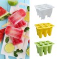 thumbnail image 4 of Reheyre Clear Texture Ice Pop Mold with Lid Silicone DIY Craft 6 Grids Ice Lolly Mold for Home, 4 of 8