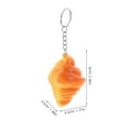 thumbnail image 2 of FUEENIRVA Cute Lifelike Keychain Bread Pendant PU Bag Charm for Family Giving 1Pcs, 2 of 8