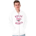 thumbnail image 5 of Break Rules Not Hearts Valentines Day Zip Up Hoodie Men's Women's Brisco Brands M, 5 of 6