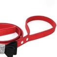 thumbnail image 2 of Methold Lindo mascotas gato perro cachorro conejo gatito ajustable Bowknot Correa Collar Suministros para perros negro rojo, 2 of 3