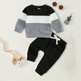 thumbnail image 3 of Towmus Toddler Baby Boy Girl Fall Clothes 6 12 18 24 Months Long Sleeve Sweatshirt Tops and Pants Set 2Pcs Winter Outfits, 3 of 5