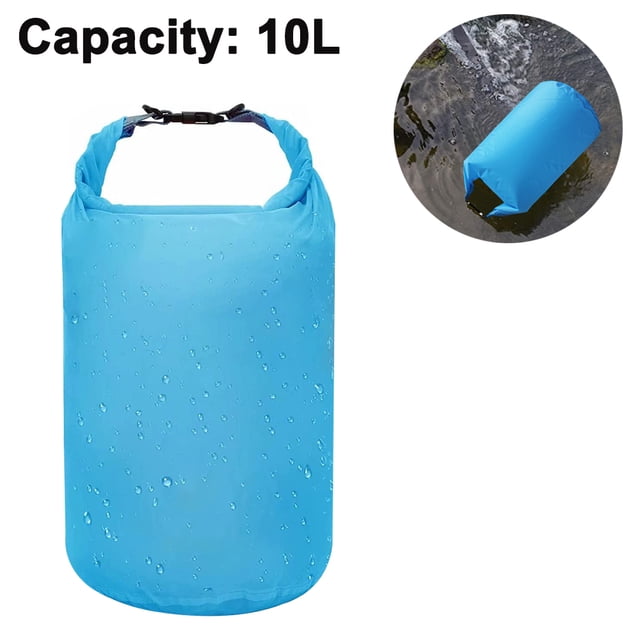 Bolsa seca impermeable flotante de 10 l, 20 l y 40 l con parte superior enrollable que mantiene el equipo seco para practicar kayak, rafting, navegación, natación, acampada, senderismo,