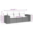 thumbnail image 2 of vidaXL Garden Sofa Set Gray PE rattan Modular Simple Garden Sofa Set, 2 of 6