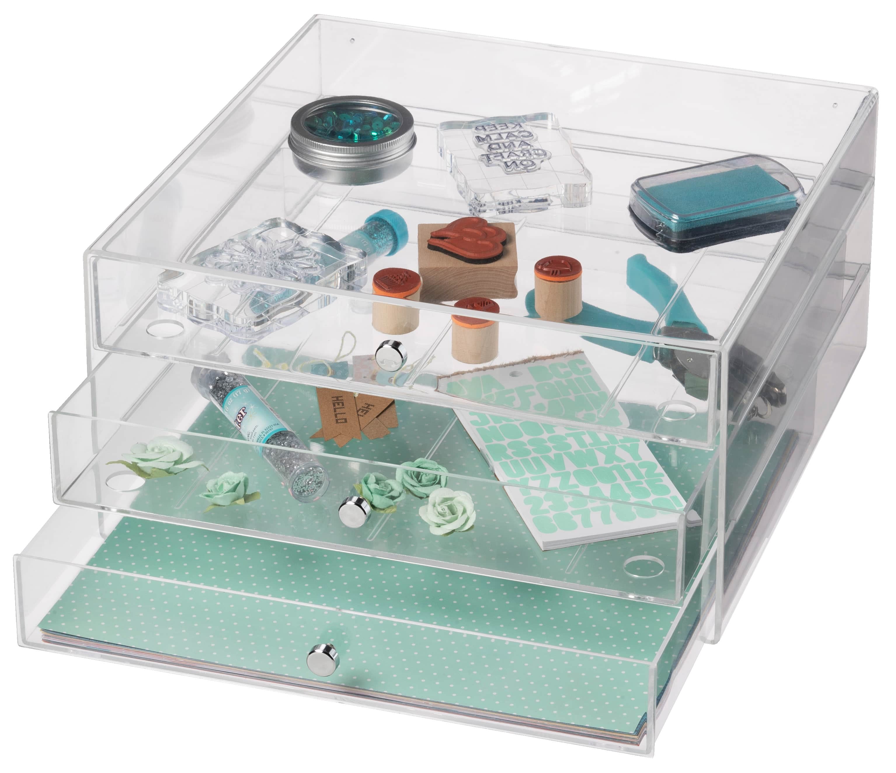 MICHAELS Clear 3-Drawer Organizer by Simply Tidy™ - 1