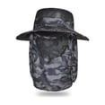 thumbnail image 1 of Polyester Hommes Chapeau de Seau Portable Respirant Pliable Coloré Élégant Réglable Casquette de Pêche Réglable Coupe-Vent Randonnée Randonnée Cyan, 1 of 9