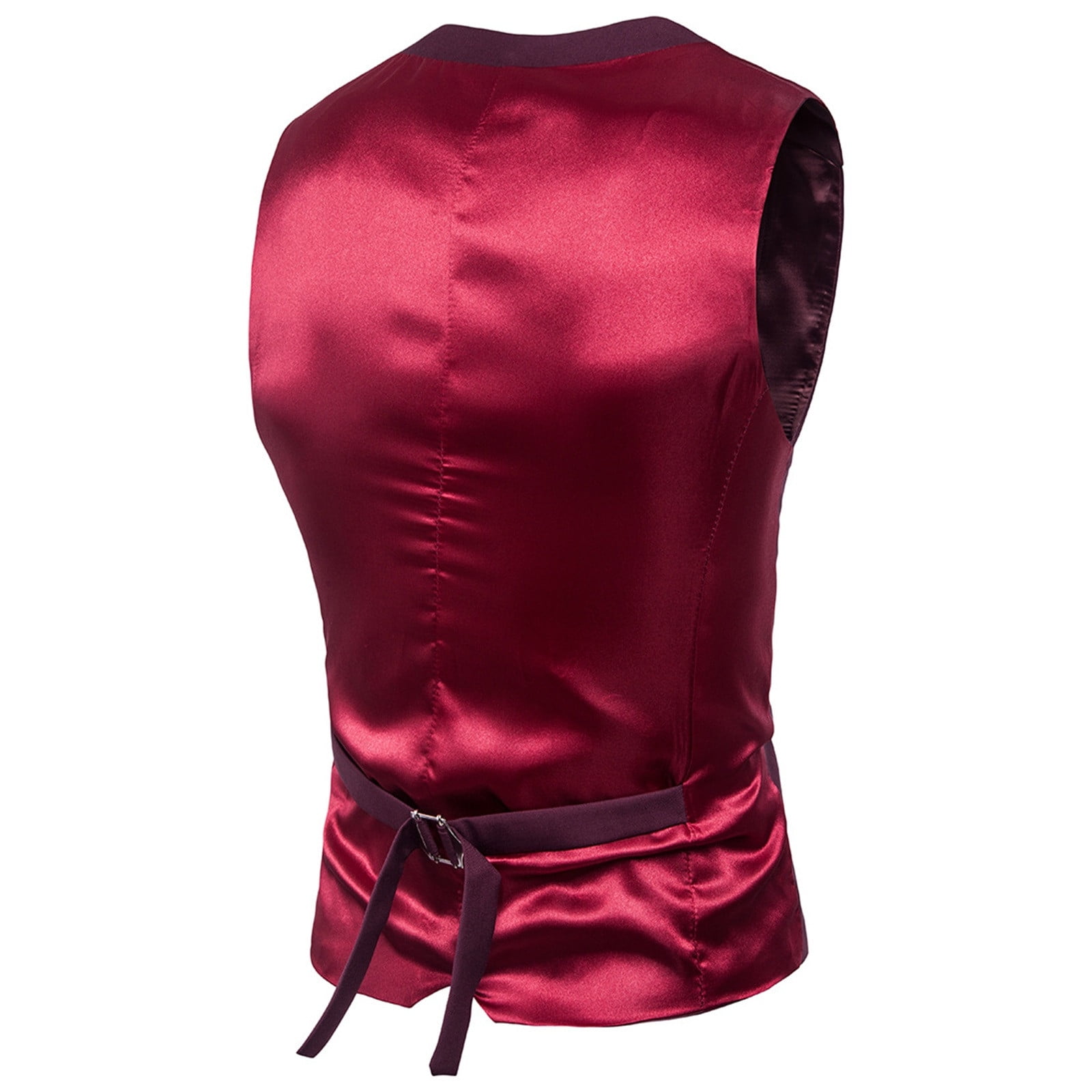 Gilet de costume pour homme avec col en V - Coupe ajustée - Solide et formelle - Léger - Pour mariage, bal de fin d'année, affaires - T-shirt uni pour homme, bleu