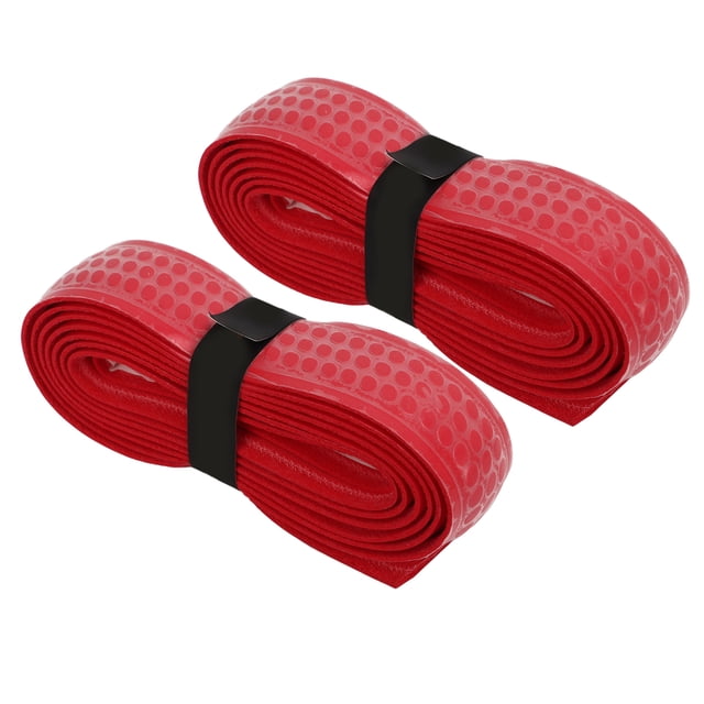 Tennis Racket Grip Tape, Polyurethane Nitrogen Fiber 2 PCS Tennis Racquet Overgrips Thickened Shock Absorption For Exercise Red,Blue,Pink,Yellow,Orange