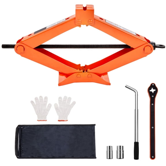 Scissor Jack 2.5 Ton 5512 lbs Car Jack 3.7 to 17.1 Inch Lifting Range with Ratcheting Handle and L-Wrench Portable Tire Jack for Cars Trucks Sedans MPVs