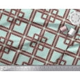 thumbnail image 3 of Soimoi Green Cotton Cambric Fabric Square Geometric Fabric Prints By Yard 56 Inch Wide, 3 of 3