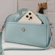 thumbnail image 1 of Bolsa cruzados simples de viaje de mensajero de hombro de cuero pequeño (Azul) Likrtyny Para Estrenar, 1 of 9