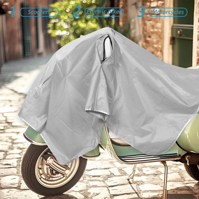 FOMIYES Funda Impermeable Para Motocicleta Con Protección Contra En Color Gris