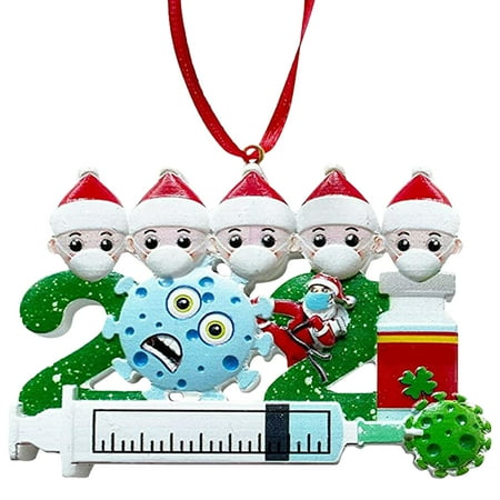 

Kafei Survived Family of 4 Tree Pendant DIY Name & Blessings Ornament